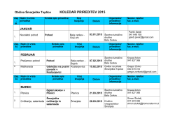 koledar prireditev 2015 - Občina Šmarješke Toplice