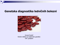 16. Genetska diagnostika ledvičnih bolezni KG 2013