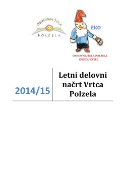 Letni delovni načrt (LDN) 2014/15