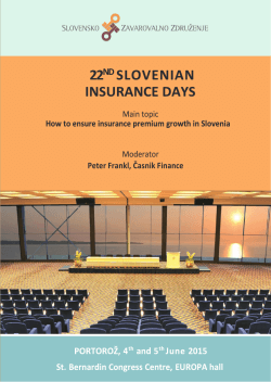 Invitation with programme - Slovensko zavarovalno združenje