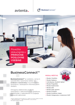 BusinessConnect™ - Avtenta, napredne poslovne rešitve, doo