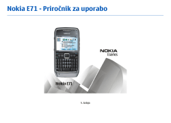 Nokia E71 - Priročnik za uporabo