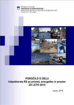 Poročilo o delu IRSPEP 2014 - Inšpektorat Republike Slovenije za