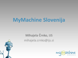 MyMachine Slovenija v številkah