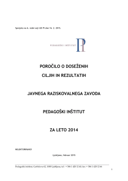 a. poslovno poročilo 2014