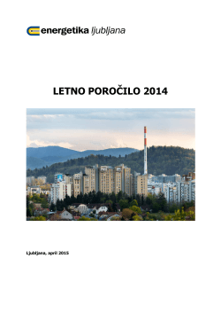 Letno poročilo 2014 - Energetika Ljubljana