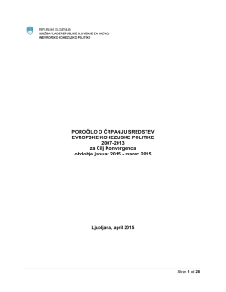 Poročilo o črpanju sredstev evropske kohezijske politike 2007-2013