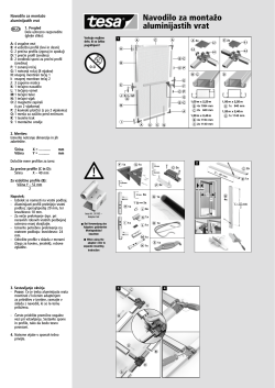 Navodilo za montažo aluminijastih vrat