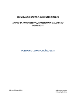 letno poročilo rcr 2014