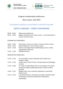 Program konference 2015 - višja strokovna šola