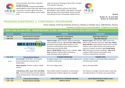 2015 IRDO Program konference_Conference Programme, 18.