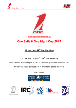 One Sails & One Night Cup 2015 - DVŠ Skipper