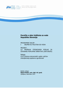 Poročilo o delu Inštituta za vode Republike