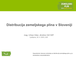 Distribucija zemeljskega plina v Sloveniji