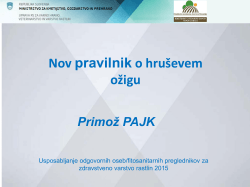 3. predavanje - Pajk - Kmetijsko gozdarski zavod Nova Gorica