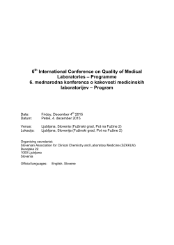 6 International Conference on Quality of Medical Laboratories