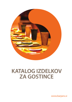 Katalog izdelkov za gostince - Barjans doo