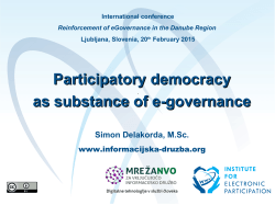 Participatory democracy as substance of e