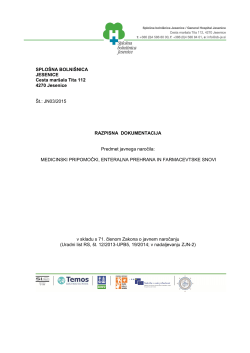 razpisno dokumentacjo - Splošna bolnišnica Jesenice