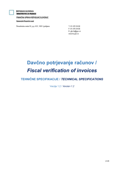 Technical specifications for fiscal verification of invoices