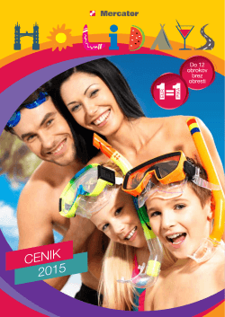 2015 CENIK - M holidays