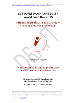 SVETOVNI DAN HRANE 2015/ World Food Day 2015