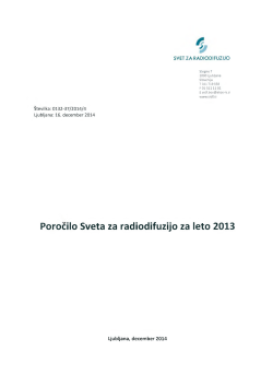 Svet je Poročilo o delu za leto 2013