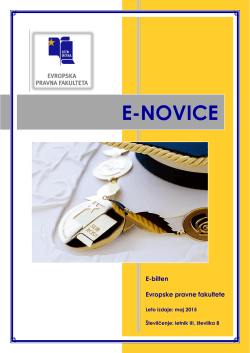 E-NOVICE - Evropska pravna fakulteta