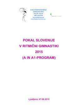 Bilten_Pokal SLO 2015-1 - Gimnastična zveza Slovenije