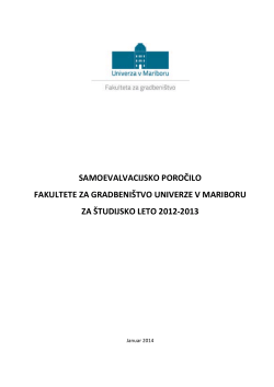 Samoevalvacijsko poročilo 2012/2013