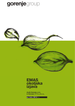 EMAS okoljska izjava