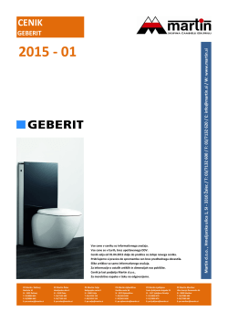Geberit - Sanitarni in cevni sistemi