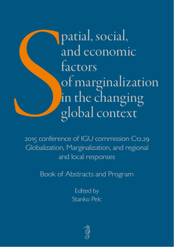 Pelc, Stanko, ed., 2015. Spatial, social and economic factors of