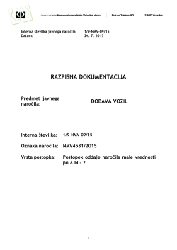 dobava vozil - Komunalno podjetje Vrhnika