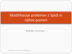 Modifikacije proteinov z lipidi in njihov pomen