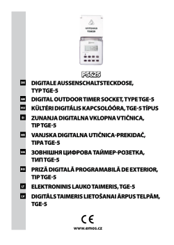 digitale aussenschaltsteckdose, typ tge-5 digital outdoor
