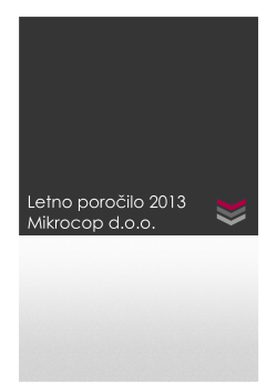 Revidirano letno poročilo Mikrocop 2013
