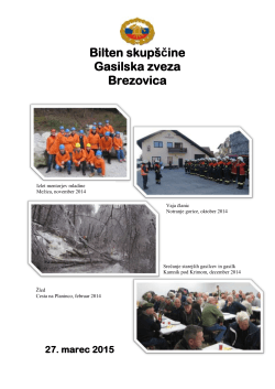 Bilten GZB 2015 - Gasilska zveza Brezovica