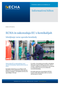 ECHA in zakonodaja EU o kemikalijah