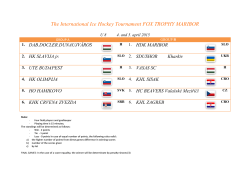 The International Ice Hockey Tournament FOX TROPHY MARIBOR