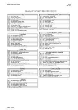 Seznam članov Skupnosti po regijah oziroma skupinah (januar 2015)