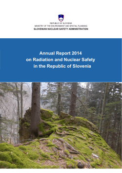 The Annual Report 2014 on Radiation and Nuclear Safety in the