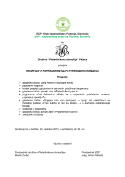 KEP- Klub esperantistov Posavja, Slovenija EKP