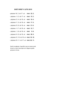 SVETI KRST V LETU 2015