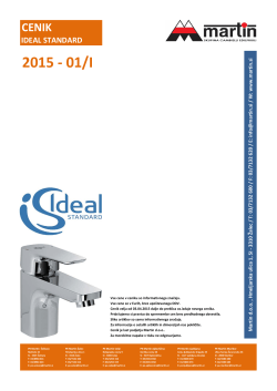 Ideal Standard – Sanitarne armature / Izbor artiklov 2015