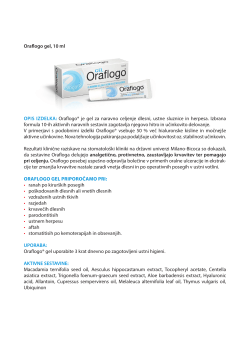 Oraflogo gel, 10 ml OPIS IZDELKA: Oraflogo® je gel za naravno