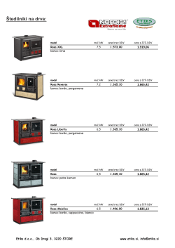 Cenik štedilnikov na trda goriva NORDICA (prenesi...)
