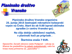 S kolesom na Čreto - Planinsko drustvo Vransko
