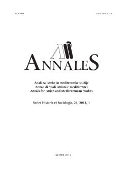 Annales, Series Historia et Sociologia, 24, 2014, 1