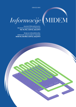 Informacije MIDEM Vol. 45, No. 2, 2015